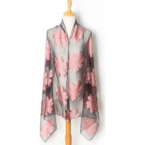 180*72cm New Summer Print Woman Scarf Oversized CLeaves Hiffon Scarf Women Pareo Beach Cover Up Wrap Sarong Sunscreen Long Cape