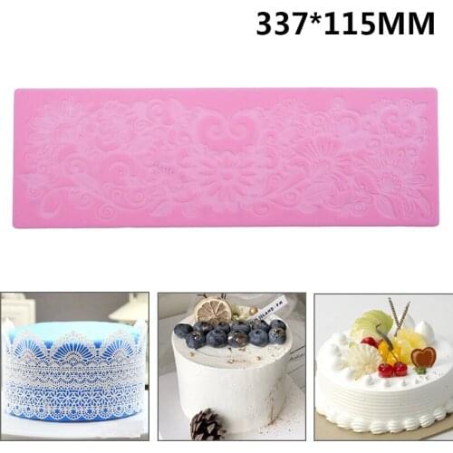 Fondant Cake Border Silicone Imprint Mold Flower Rattan Lace Cake Mold DIY Decorating Cake Sugarcraft Board Edge Baking Mold