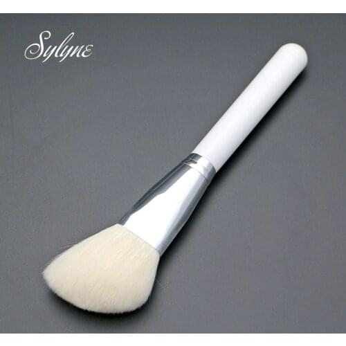 Sylyne Angled blush Makeup Brushes Goat hair 1pc White Cheek Cosmetic Powder contour Brush Kit Tools face make up brushes