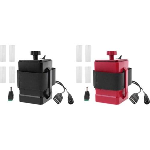 Waterproof DIY 4x 18650 26650 Battery Case Box Cover with 16.8V DC and 5V USB Power Supply for Bike LED Light Cellphone