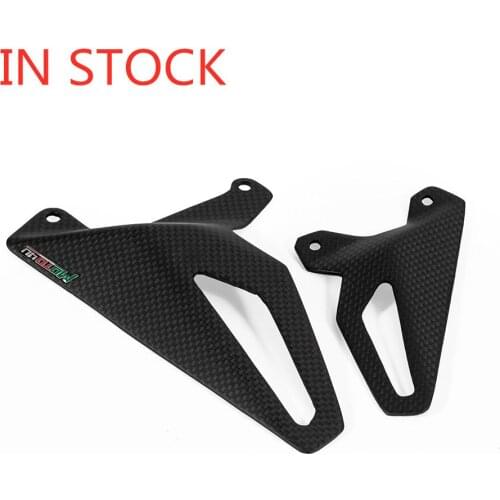 Carbon Fiber Motorcycle Heel Guard Rearset Plate Foot Peg Protector For Ducati Panigale V4S V4 2018 2019