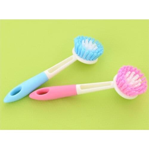 1PC Non-stick Skillet Pan Brush Long-handled Dishwashing Brush Kitchen Cleaning Brush No Hurt the Pot OK 0162