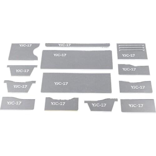 13pcs Universal Clear Acrylic Leather Craft Short Style Clips Bag Women Wallet Sewing Pattern Hard Kraft Paper Stencil Template