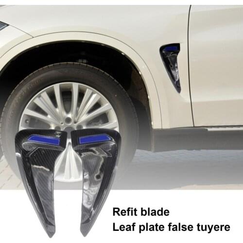 2Pcs Carbon Grain Side Vents Trim Wear-resistant Modified Fender Side Air Vents Decorative Cover for BMW X5 F15 2014-201