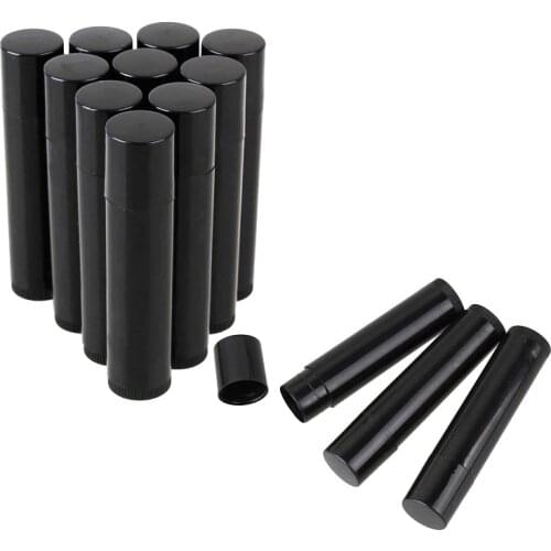 25pcs Lipstick Containers Empty Acogedor 5ml Clear Black Lip Balm Container Deodorant Tube