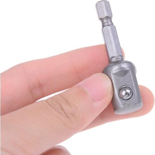 3pcs/set New Chrome Vanadium Steel Socket Adapter Hex Shank To 1/4" 3/8" 1/2" Extension Drill Bits Bar Hex Bit Set Power Tools