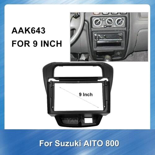 9Inch Car Radio Fascia Dash Panel For-Suzuki AITO 800 2014 Car Audio GPS Navigation Panel Dash Mount Trim Installation Kit Frame