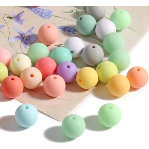 Acrylic Beads Matte Color Round Spacer Beads For Jewelry Making Handmade DIY Jewelry Bracelet Necklace Accessories Handicrafts