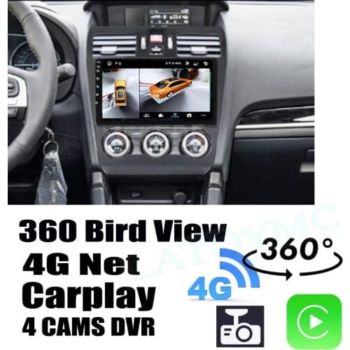 Car Audio Navigation GPS Stereo Carplay DVR 360 Birdview Around Android System For Subaru XV WRX Crosstrek GP Ascent Evoltis