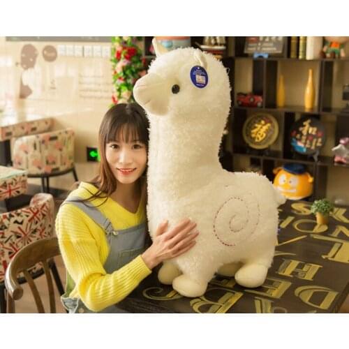 Large 65cm cartoon sheep plush toy white alpaca soft doll throw pillow birthday gift b0209