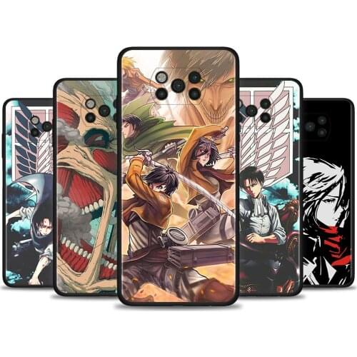Anime Attack On Titan Character For Xiaomi Poco X3 NFC M3 Pro F3 X3 GT F1 Capa for MI Note 10 Pro Case For mi CC9 Pro A3 A2 Lite