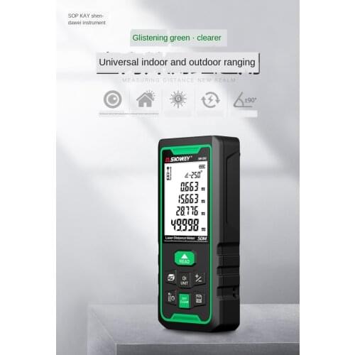 Green light rangefinder high-precision indoor and outdoor laser rangefinder electronic ruler room measuring instrument