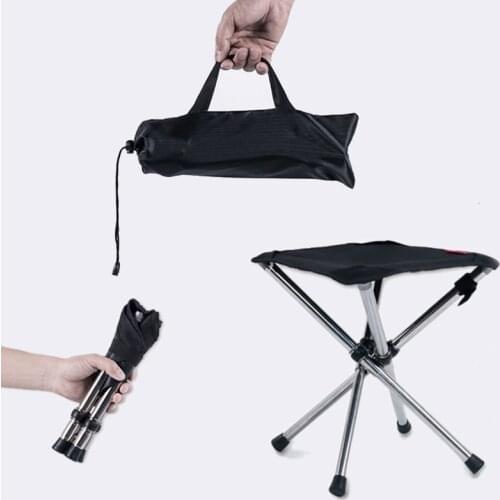 Children Outdoor Retractable Folding BBQ Stool Camping Fishing Chair Outdoor Portable Foldable Chair Load Bearing Travel Picnic