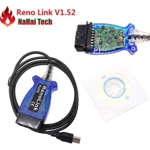 ECU Programmer for Renault RENOLINK V1.52 or Ren ault Renolink V1.52 Key/Airbag/ECM/UCH/Programmer OBD2 Car Diagnostic USB Cable