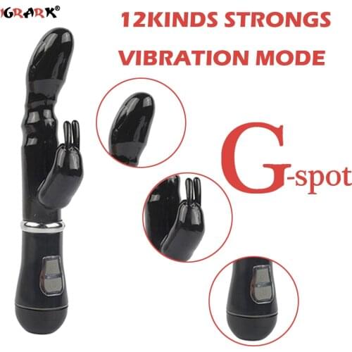 G Spot Dildo Rabbit Vibrator for Women Dual Vibration Silicone Waterproof Female Vagina Clitoris Massager Sex Toys Adults Prduct