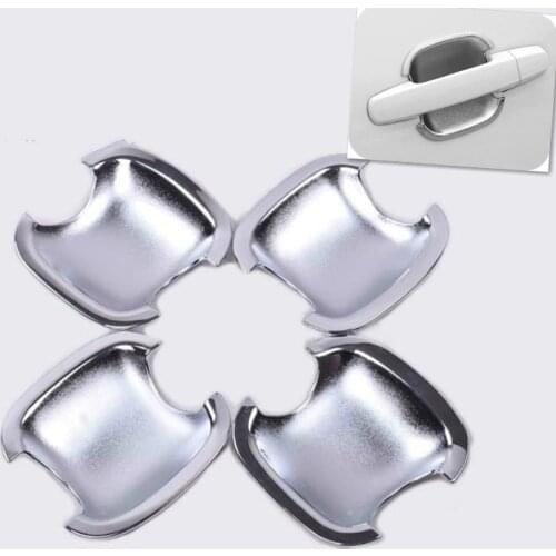 FUNDUOO New Chrome Car Door Handle Cup Bowl Cover Trim Sticker For Chery Tiggo 2005 2006 2007 2008 2009 2010 2011 2012-2016