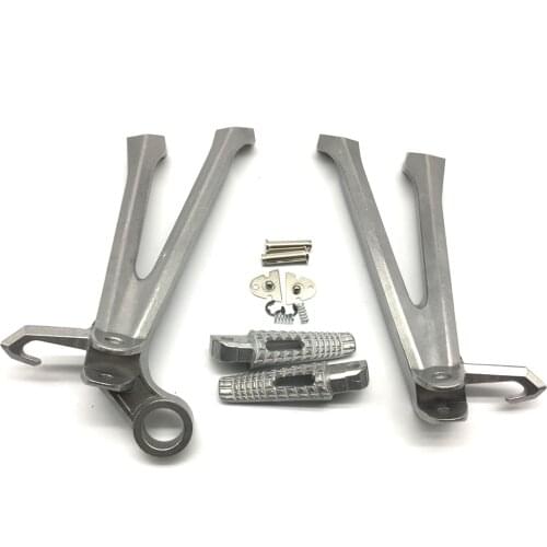 Motorcycle Silver Rear Passenger Foot Pegs Bracket Fit For Suzuki GSXR600 GSX-R750 2011-2016