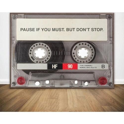 Pause If You Must Posters Vintage Tape Canvas Painting and Print Wall Art Picture for Living Room Cuadros Decor No Frame