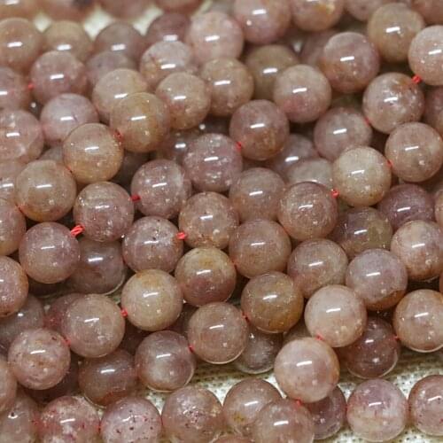 Natural stone sunstone 6mm 8mm 10mm 12mm charming round loose beads high grade women gifts diy Jewelry making 15inch B117