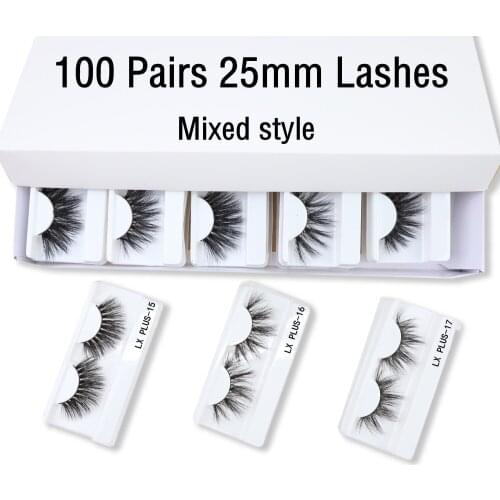 TDANCE 25mm Mink Lashes Wholesale 10/20/30/50/100 Pairs Thick Strip False Eyelashes Makeup Lash Pack Dramatic Long Eyelash Bulk