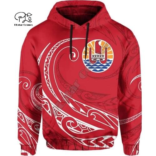 NewFashion French Polynesia Art Tahiti Country Flag Tribal Culture Retro Tracksuit 3DPrint Men/Women Autumn Colorful Hoodies D4