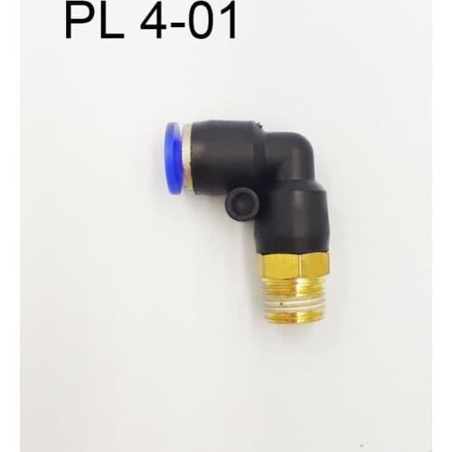 PL Elbow 100pcs Lot 4-01 4mm Air Connector Pneumatic Fitting Quick Fittings Male Thread Push In
