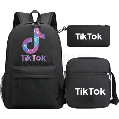 TIK TOK School Backpacks Cartoon 3D Print School Bags Teenagers Boys Girls Travel Rucksack