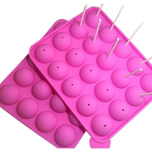 Silicone mold Round 20 lattices lollipops DIY chocolate mold cake decorating molds Chocolate Maker Baking Tool D4