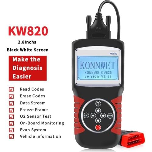 Car Fault Scanner Car Diagnostic Tool Kw 820 EOBD OBD2 Vehicle Engine Code Reader Multi-function Car Maintenance Inspection Tool