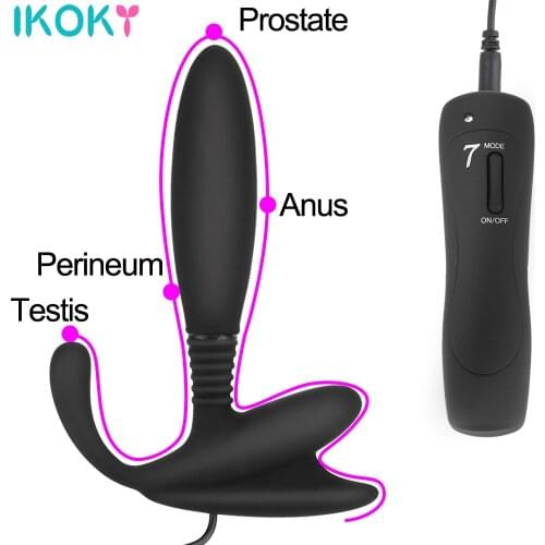 Clitoris Stimulator 7 Frequency Anal Vibrator Butt Plug Male Prostate Massager Silicone Remote Contorl Sex Toys for Man