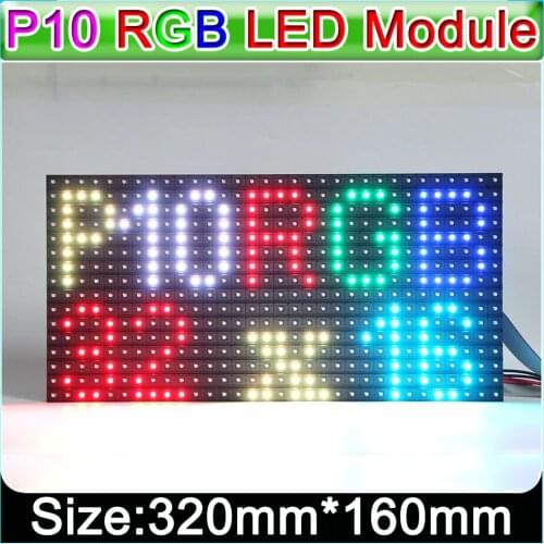 P10 LED Panel, Full Color Display Module SMD 3IN1 RGB, Indoor LED Matrix 320*160mm,HUB75,1/8Scan