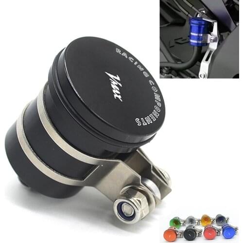 Rear Brake Fluid Reservoir Connection Brake Fuel Hose Bracket Tank Oil Fluid Cup Cover For YAMAHA V-MAX VMAX 400 1200 1700
