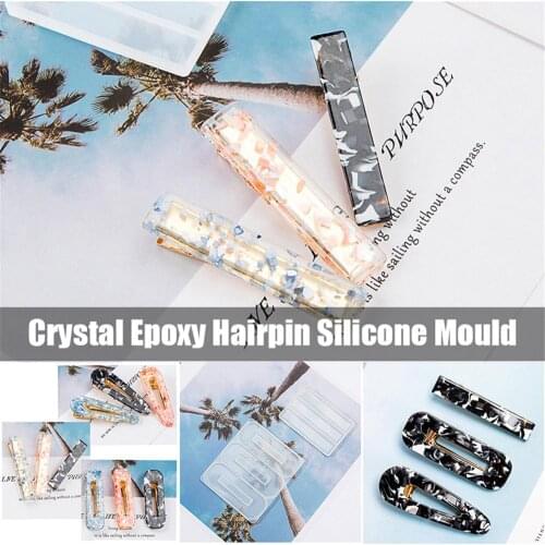 Barrette Hairpin Silicone Mold Making Hair Stick Mould Jewelry Pendant Resin DIY Mold XIN-Shipping