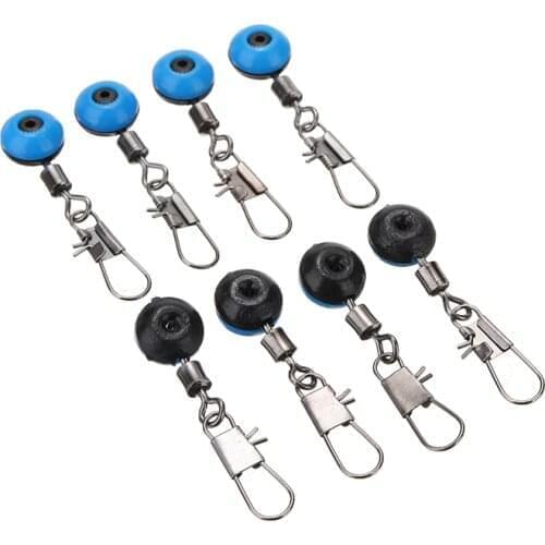 20Pcs/Lot Fishing Line Sinker Slides Slip Clips Fishing Swivels Shank Clip Solid Rings Connector Accessories Fishing Hooks