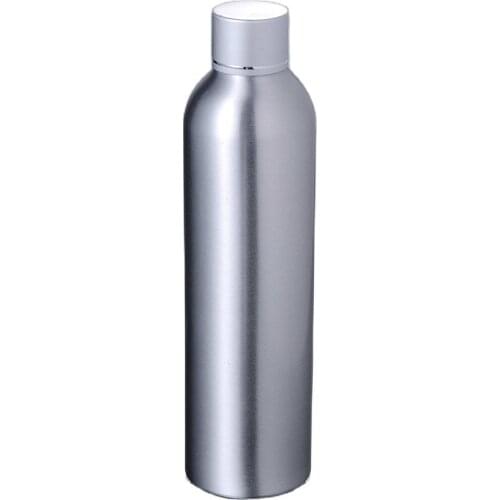 250ml Aluminium metal bottle silver gold screw lid for lotion emulsion serum facial toner shampoo skin care cosmetic packing