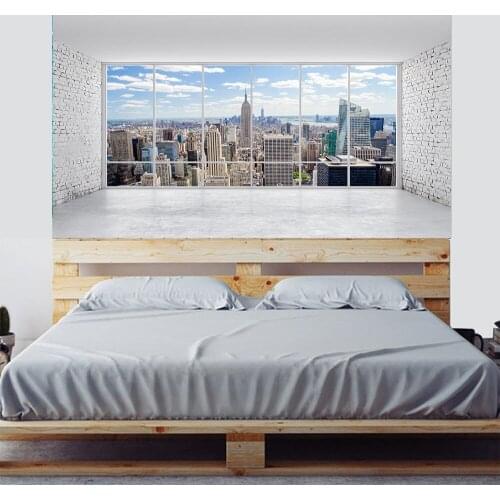 3D Windowsill Landscape Creative Bedside Stickers Personality Home Decoration Wallpaper Mural