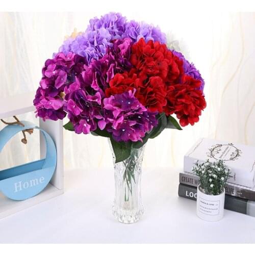 40cm Soft Artificial Flower Simulation Non-Woven Fabric Bouquet DIY Home Decoration Holiday Christmas Gift Pink Purple