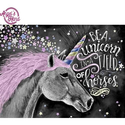 Full square diamond 5D DIY diamond embroidery lonely unicorn diamond painting Cross Stitch Rhinestone mosaic home decoration