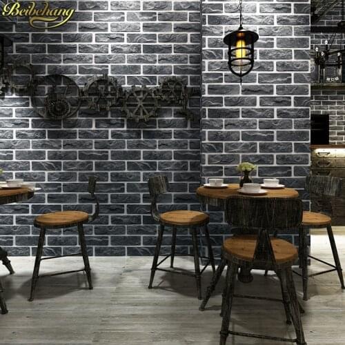 Beibehang papel parede Chinese retro 3D brick wall paper nostalgic stone imitation brick wallpaper for bedroom wallpapers roll