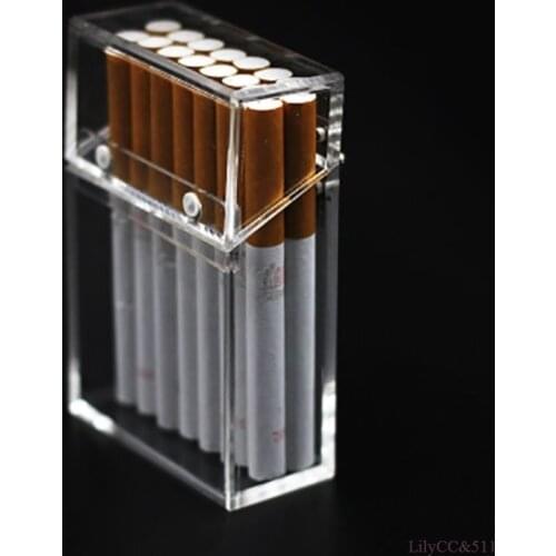 1 Piece Acrylic Transparent Cigarette Case Portable Package Dust-proof Storage Box