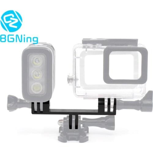 Dual Connector Bracket for Insta360 one R Tripod Mount Monopod Holder for Gopro Hero 8 7 6 5 4 3+ 3 yi SJcam SJ4000 With Screws