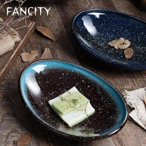 FANCITY Creative plates, personality ceramic plates, irregular plates, restaurant dishes, home salad plates