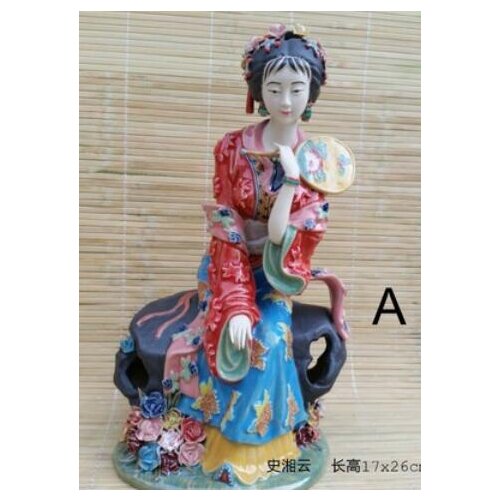 Red Chamber Dream Jinling twelve Chai Shiwan porcelain figurines classical girl Beauty figure Sculpture statue Home Decoration