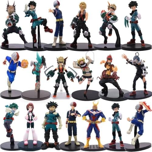 16-24cm Anime Cartoon Figure My Hero Academia Izuku Midoriya Shouto Todorok Bakugou Cross my body PVC Action Amazing Hero Toys