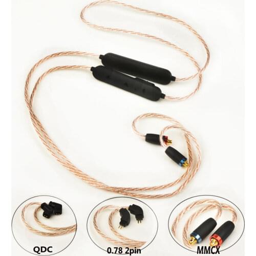 MMCX 0.78 2PIN QDC Bluetooth5.0 Wireless Module Earphone Upgrade Cable No bottom noise For ZS10 pro ZAX ZSX ZSN EDX SE215 UE900