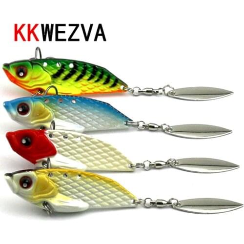 KKWEZVA 20g 6cm 1pc winter fishing lure hard bait VIB with lead inside ice sea fishing tackle diving swivel jig wobbler lure