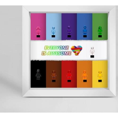 Building Block Body Minifigure Photo Frame Show Case for 40516 (Not Including Minifigure)
