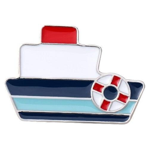 Creative Ship Enamel Pins Brooch Lapel Badge Bag Cartoon Jewelry Gift for Friends