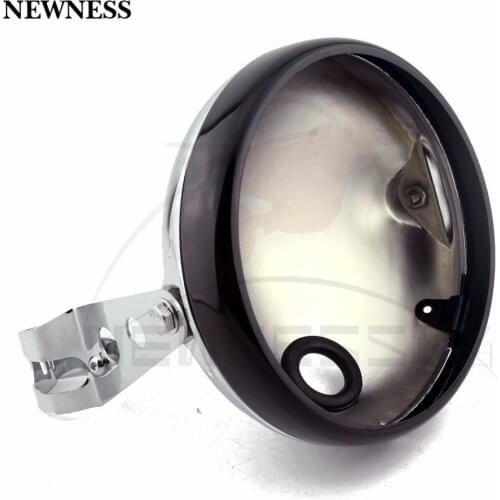 Motorcycle 7 INCHES Headlight Headlamp Fork Holder Shell Bucket 35-43mm Bracket Housing For Harley Chopper Bobber