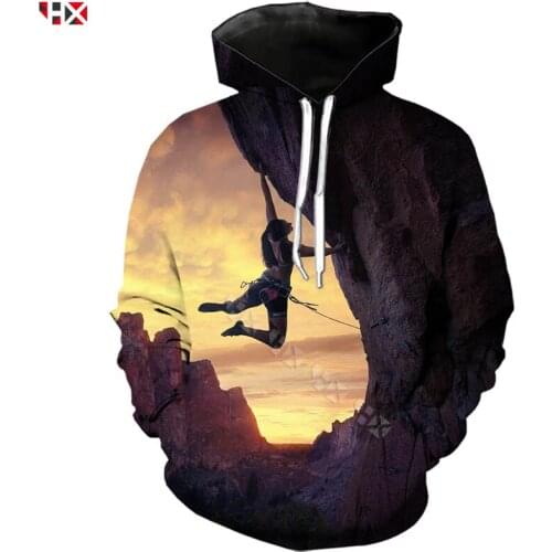 Rock Climbing Hoodies Men Women 3D Print Climber Casual Sweatshirt Fashion Long Sleeve Hoodie Men Jogging Tops T513